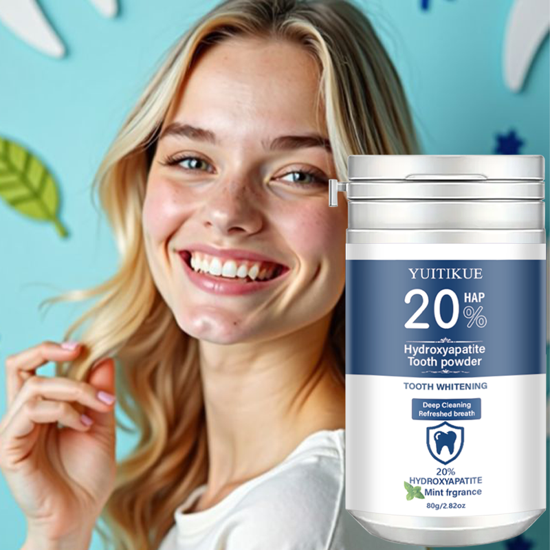 Teeth Whitening Best - Yuitikue 20% Hydroxyapatite Tooth Powder, Mint
