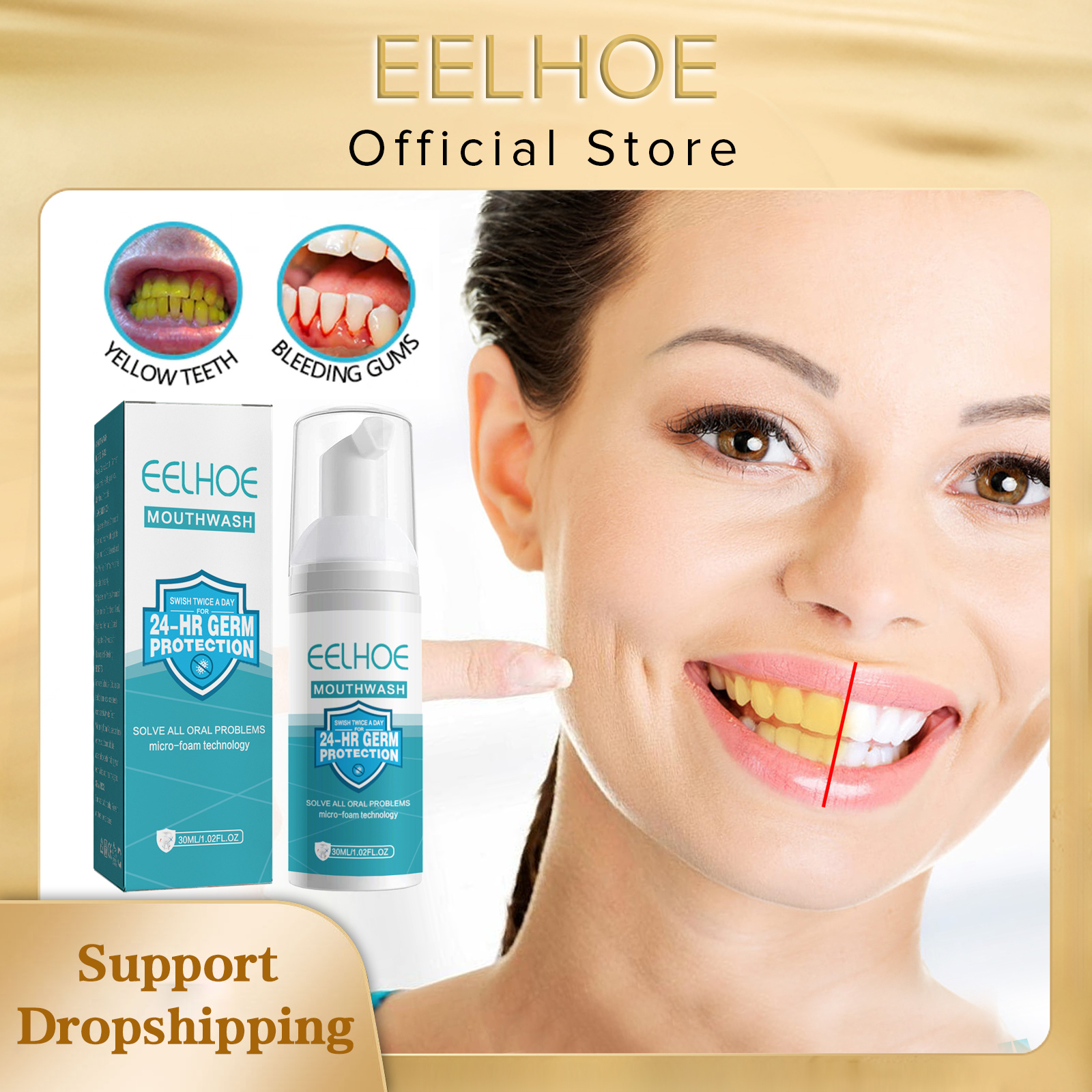 Teeth Whitening Effective - EELHOE Tooth Whitening Cleaning Mousse Teeth