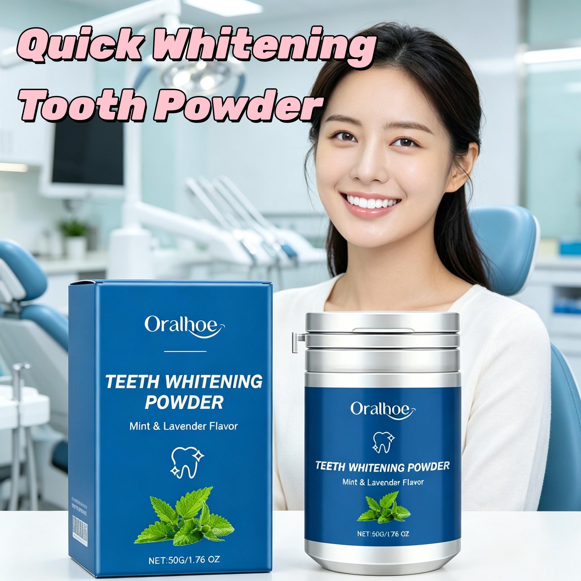 Teeth Whitening Powder - ORALHOE Pearl Essence Teeth Whitening Powder