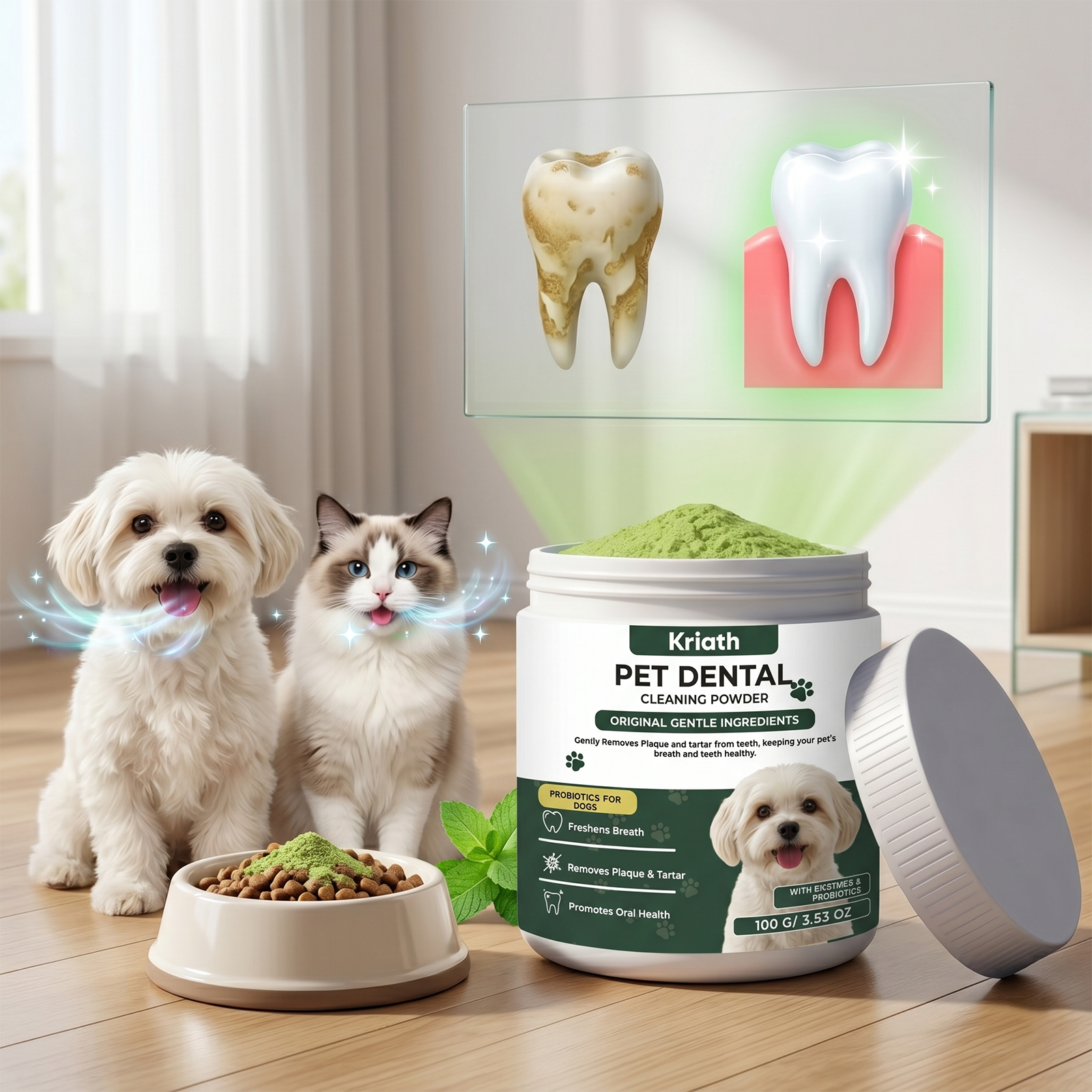 Dog Dental Care Powder Cat Bre - Teeth Whitening Powder review and price