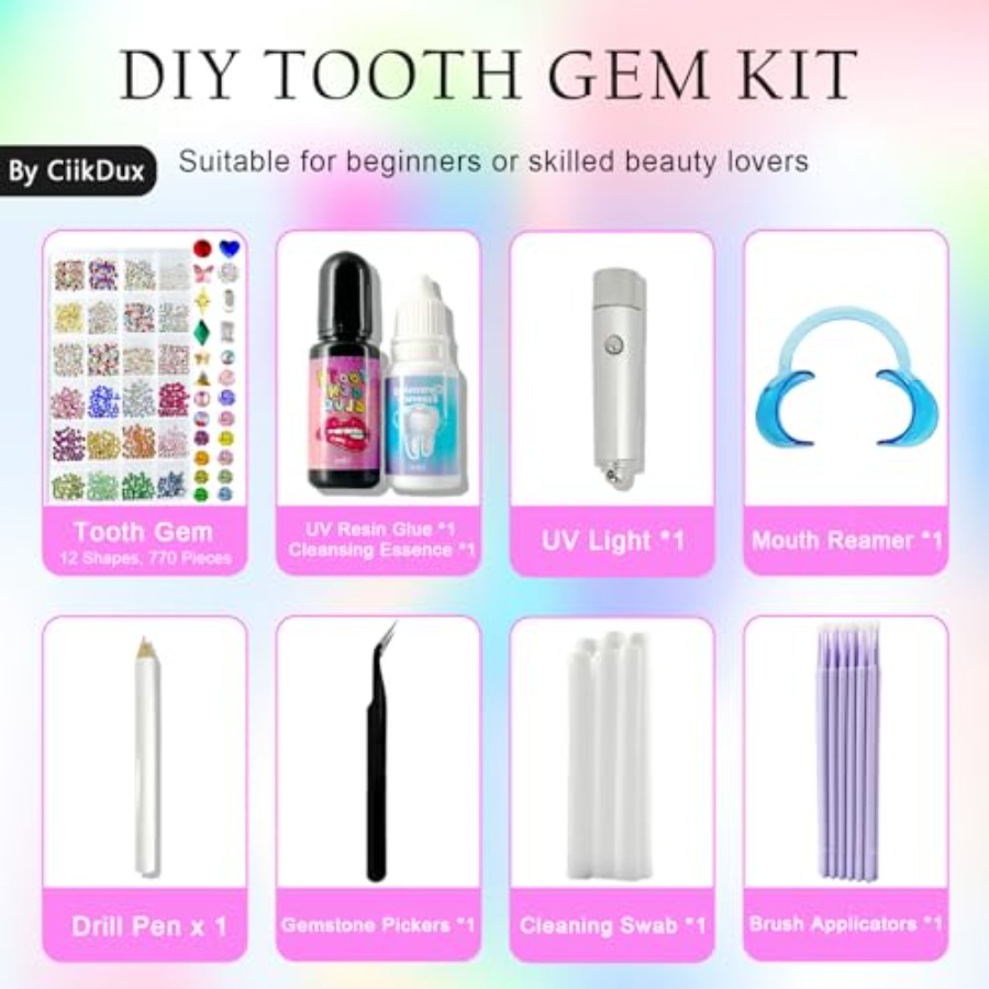 DIY Tooth Jewelry Kit - 770 Cr - Tooth Gem Kit review and price