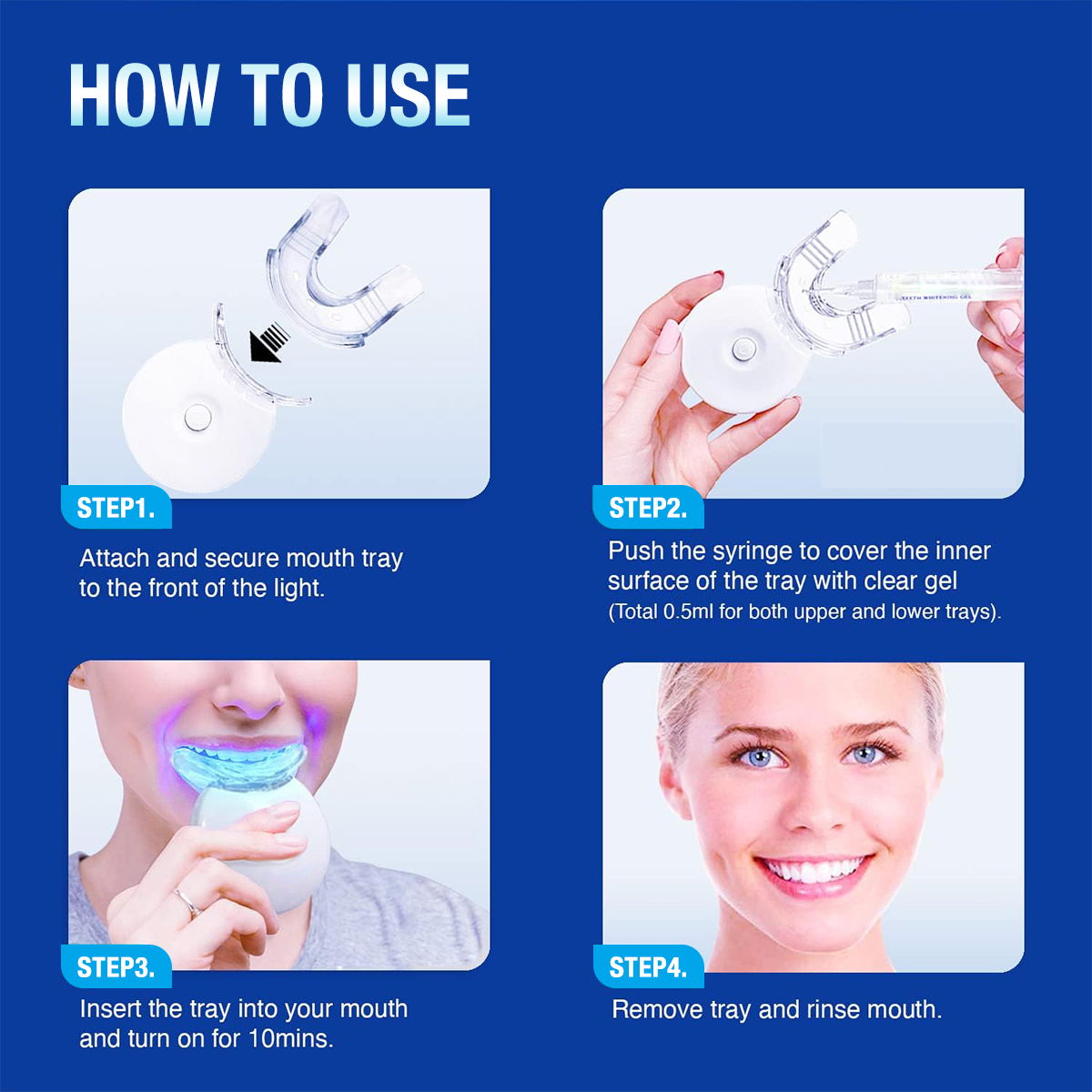 Teeth Whitening Kit - 5X LED L - Led Mouth Tray review and price
