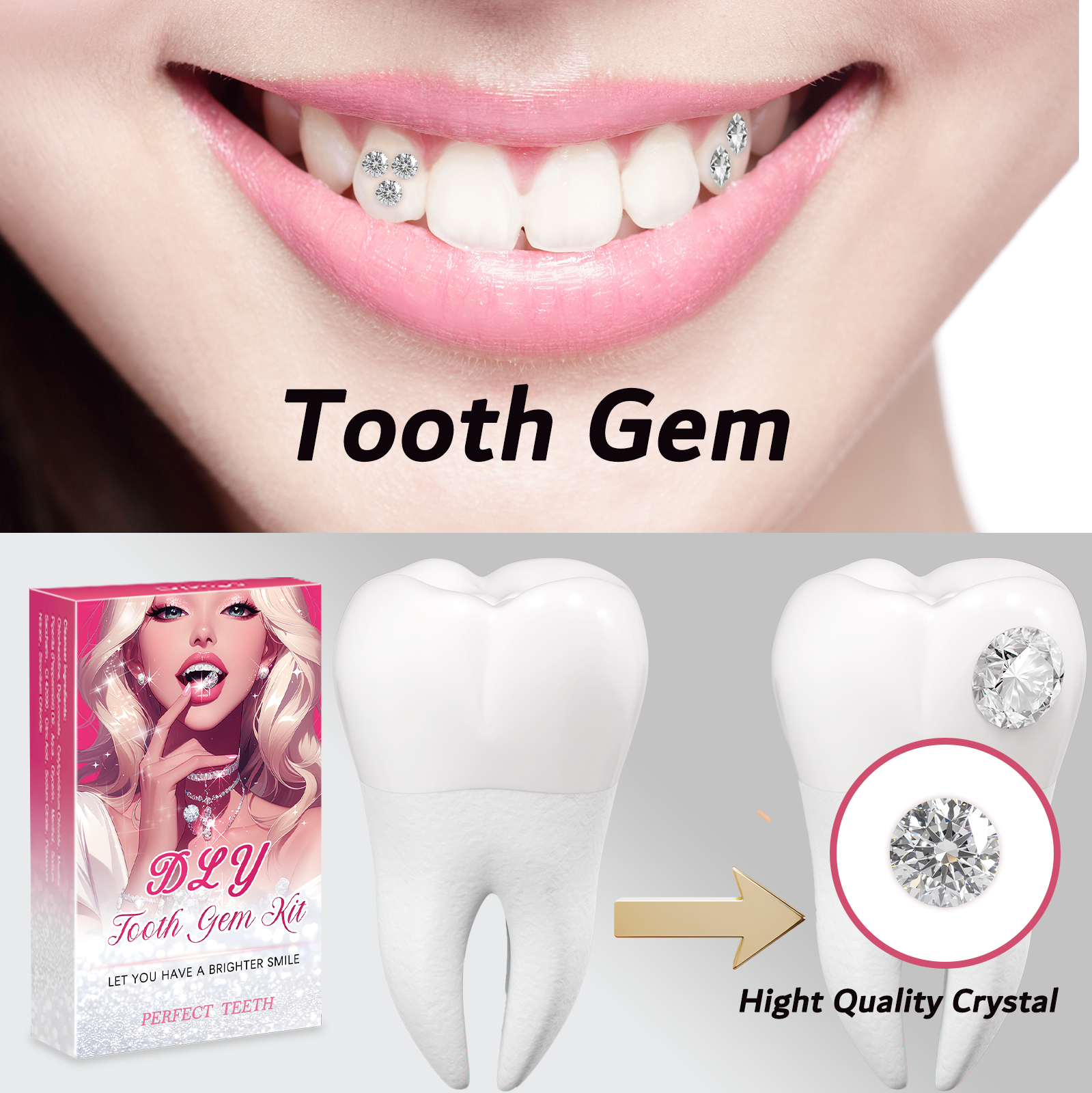 Semi-Permanent Tooth Gem Kit T - Tooth Gem Kit review and price