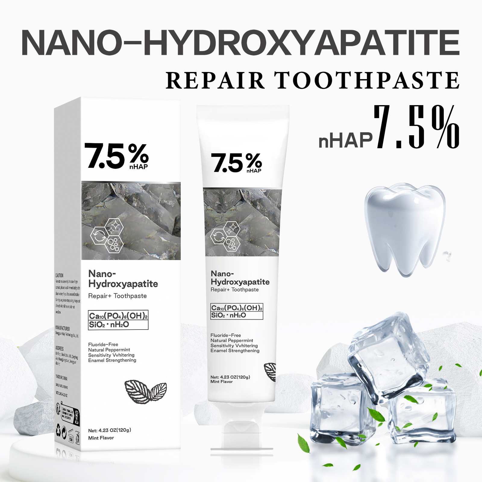 Nano Hydroxyapatite Toothpaste - Teeth Whitening Best review and price