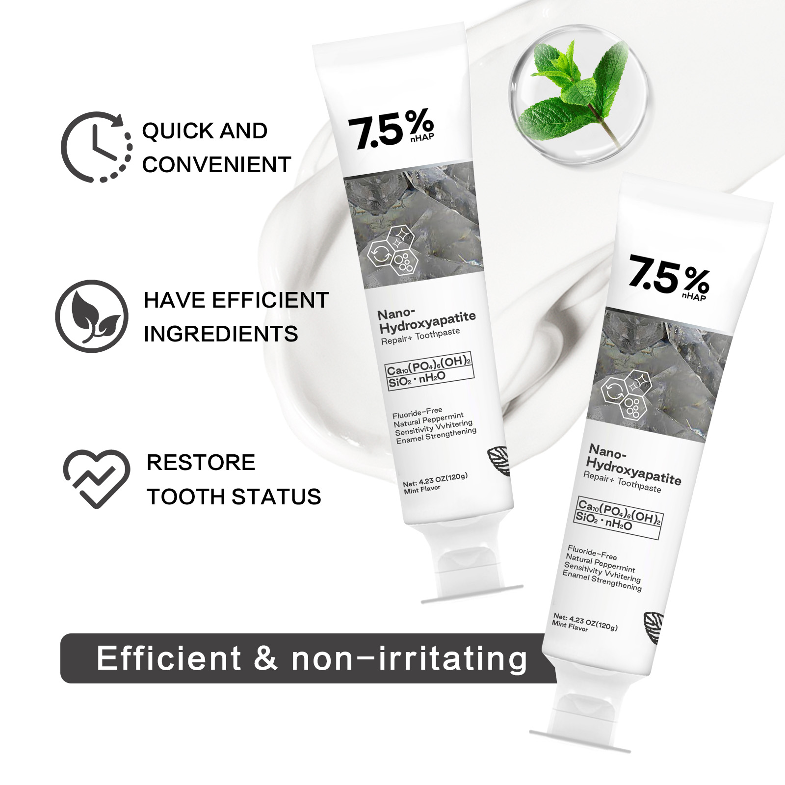 Nano Hydroxyapatite Toothpaste - Teeth Whitening Best review and price