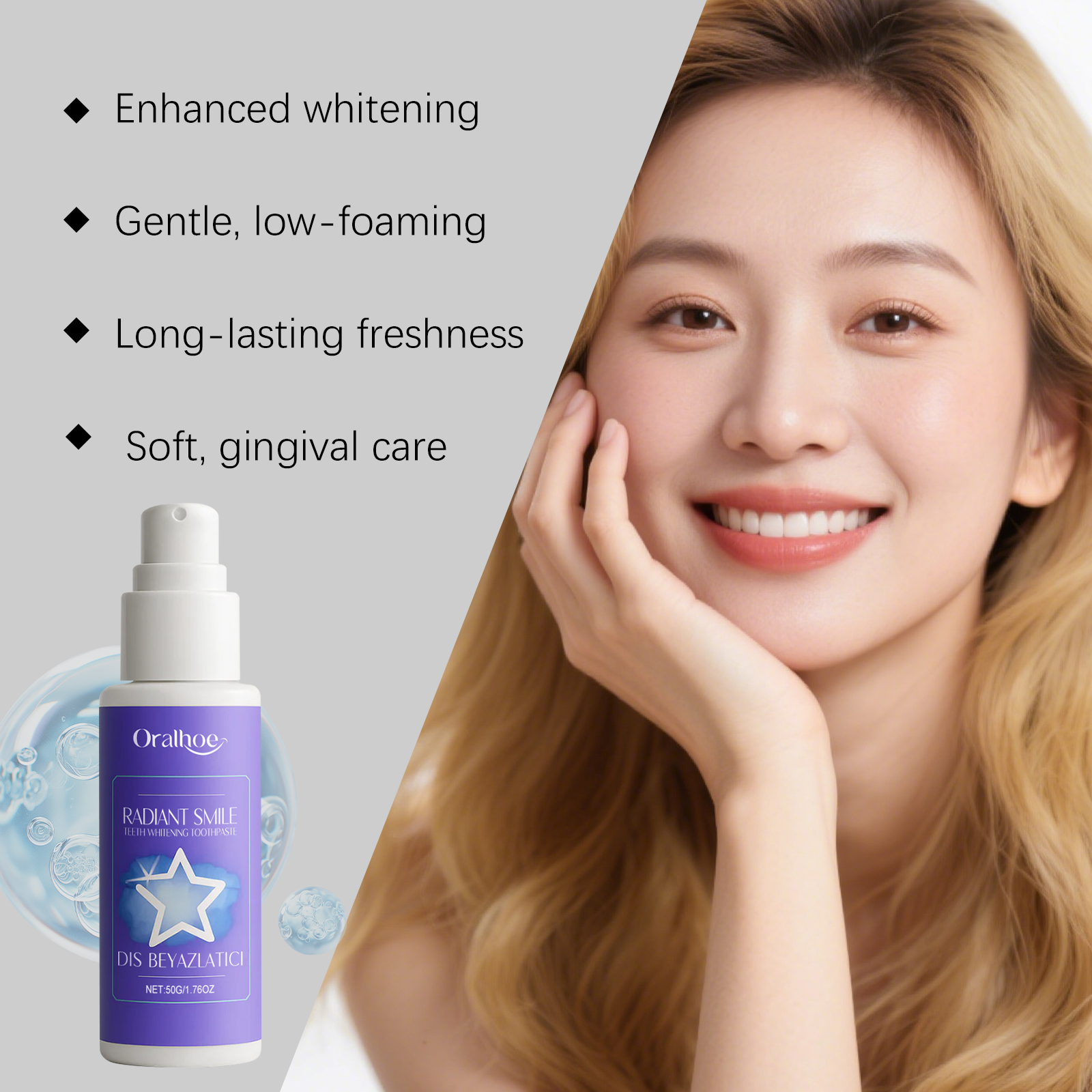 ORALHOE 50g Purple Teeth White - Teeth Whitening Or Bleaching review and price