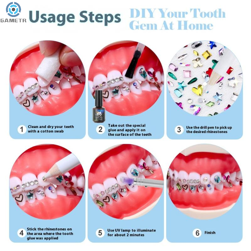 1 Set Dental Tooth Gems Crysta - Tooth Gem Kit review and price
