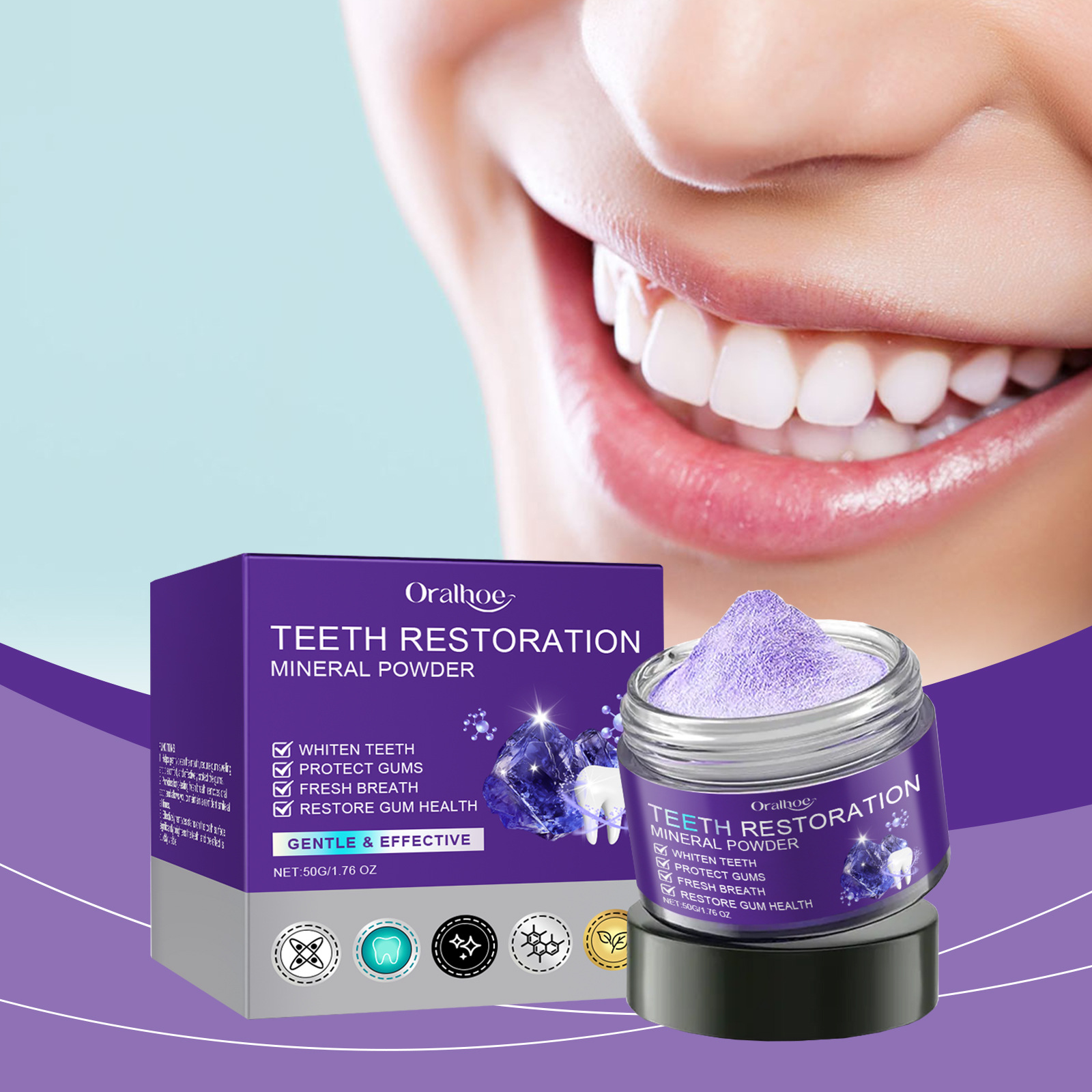 Teeth Restoration Mineral Powd - Teeth Whitening Effective review and price