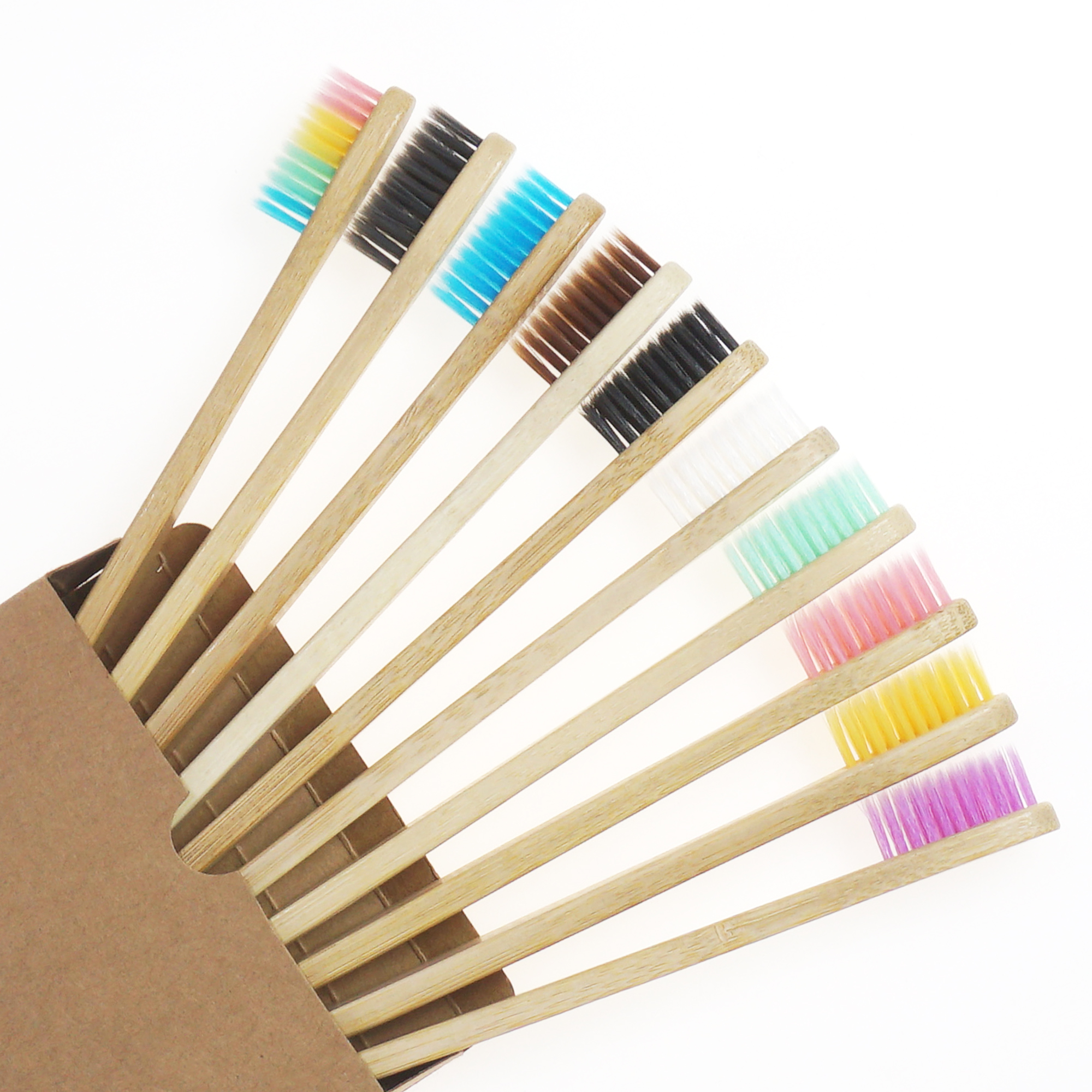 100PCS Colorful Natural Bamboo - Teeth Whitening Logo review and price