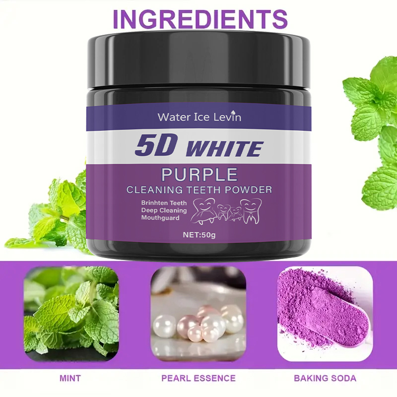 Purple Tooth Cleaning Powder - - Teeth Whitening Powder review and price