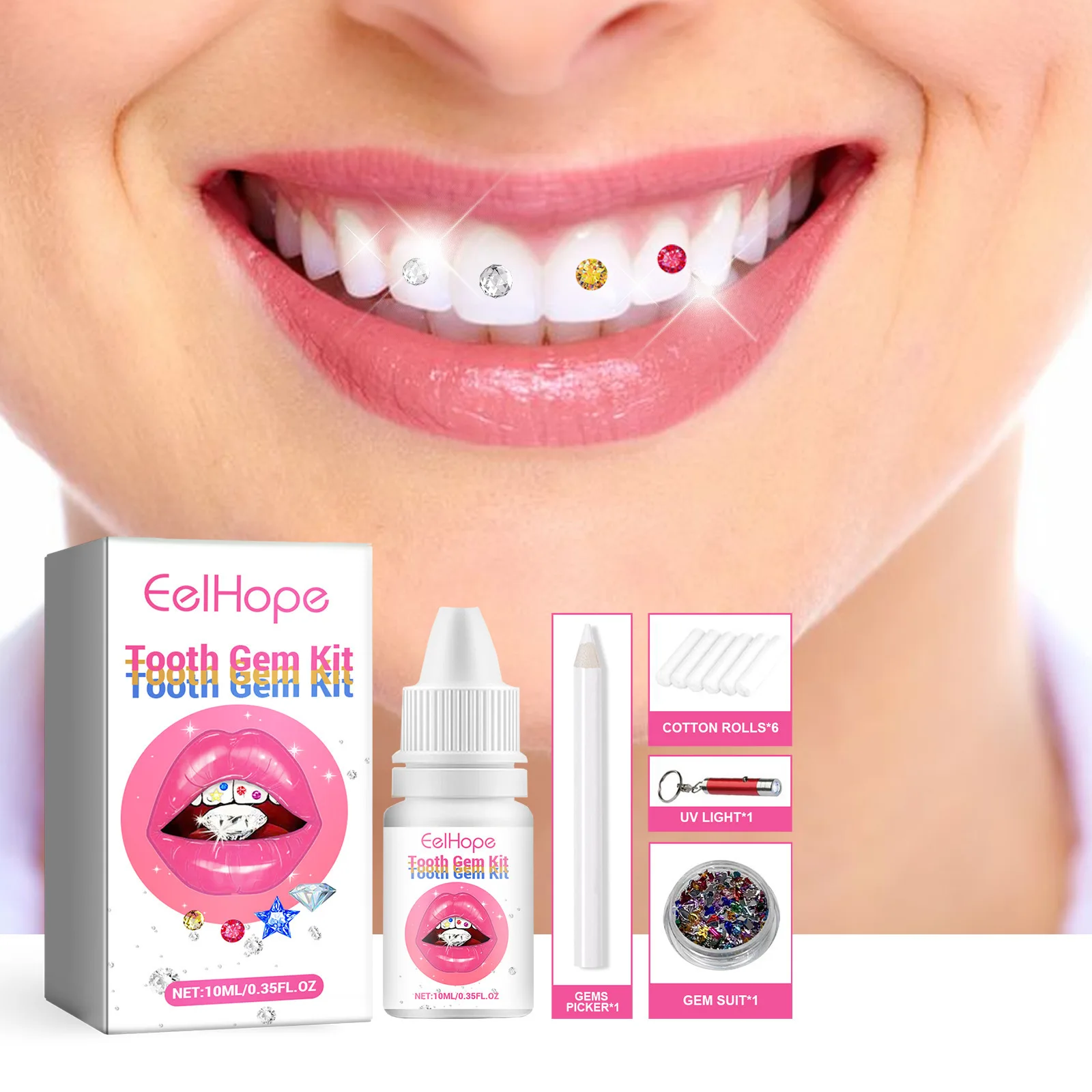 Tooth Jewelry Kit DIY Clear Pr - Tooth Gem Kit review and price