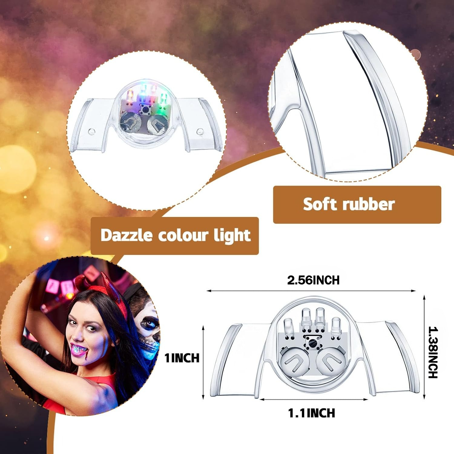 1pcs LED Flashing Mouth Teeth  - Led Mouth Tray review and price